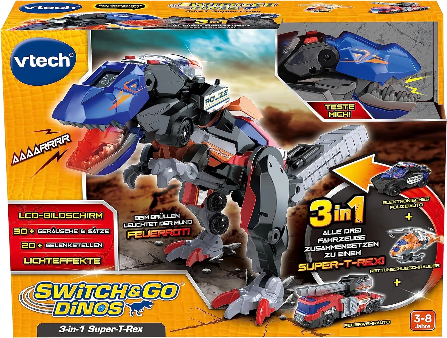 VTECH Switch & Go dinosaurs - Super-T-Rex 3 az 1-ben robot stock ...