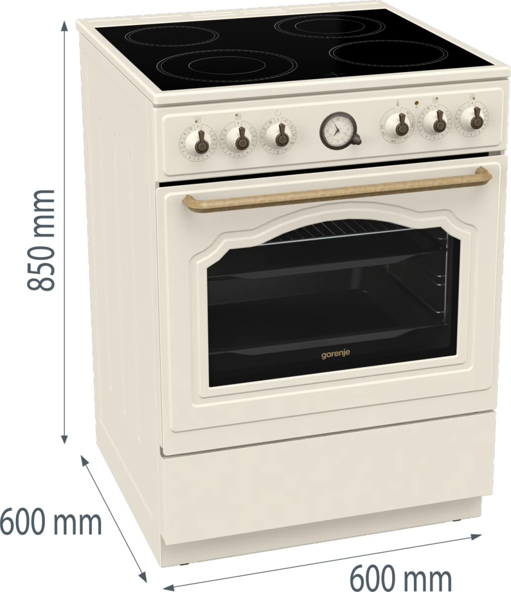GORENJE GECS6B70CLI Tűzhely elektromos 71L A bézs