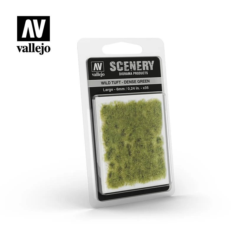 Vallejo Scenery: Wild Tuft - Dense Green 6mm Vallejo Scenery: Wild Tuft - Dense Green 6mm
