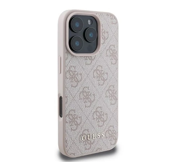 Guess GUHCP16X4GMGPI Cover Rigido Per IPhone 16 Pro Max 69 Rosa Big Logo
