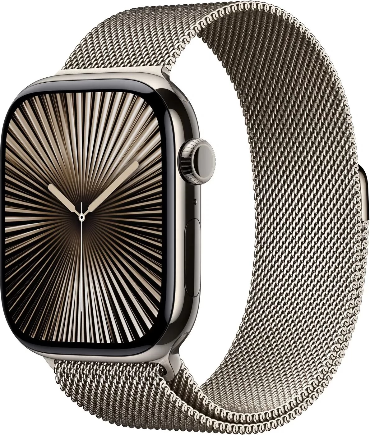 APPLE Watch Series 10 Cellular 42mm natural titan case Milanese belt natural iPoncomp