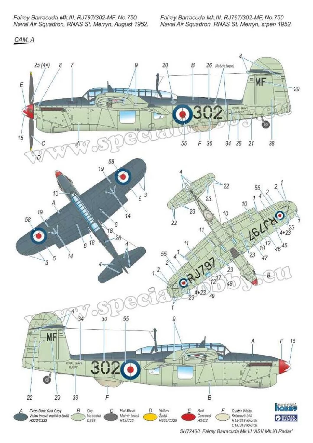 SPECIAL HOBBY 1/72 Fairey Barracuda Mk.III ASV Mk.XI radar