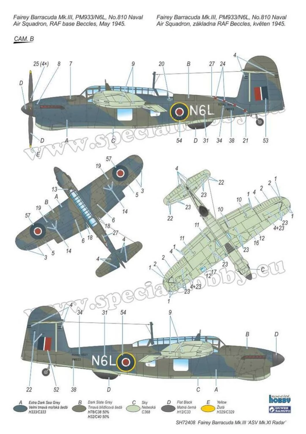 SPECIAL HOBBY 1/72 Fairey Barracuda Mk.III ASV Mk.XI radar