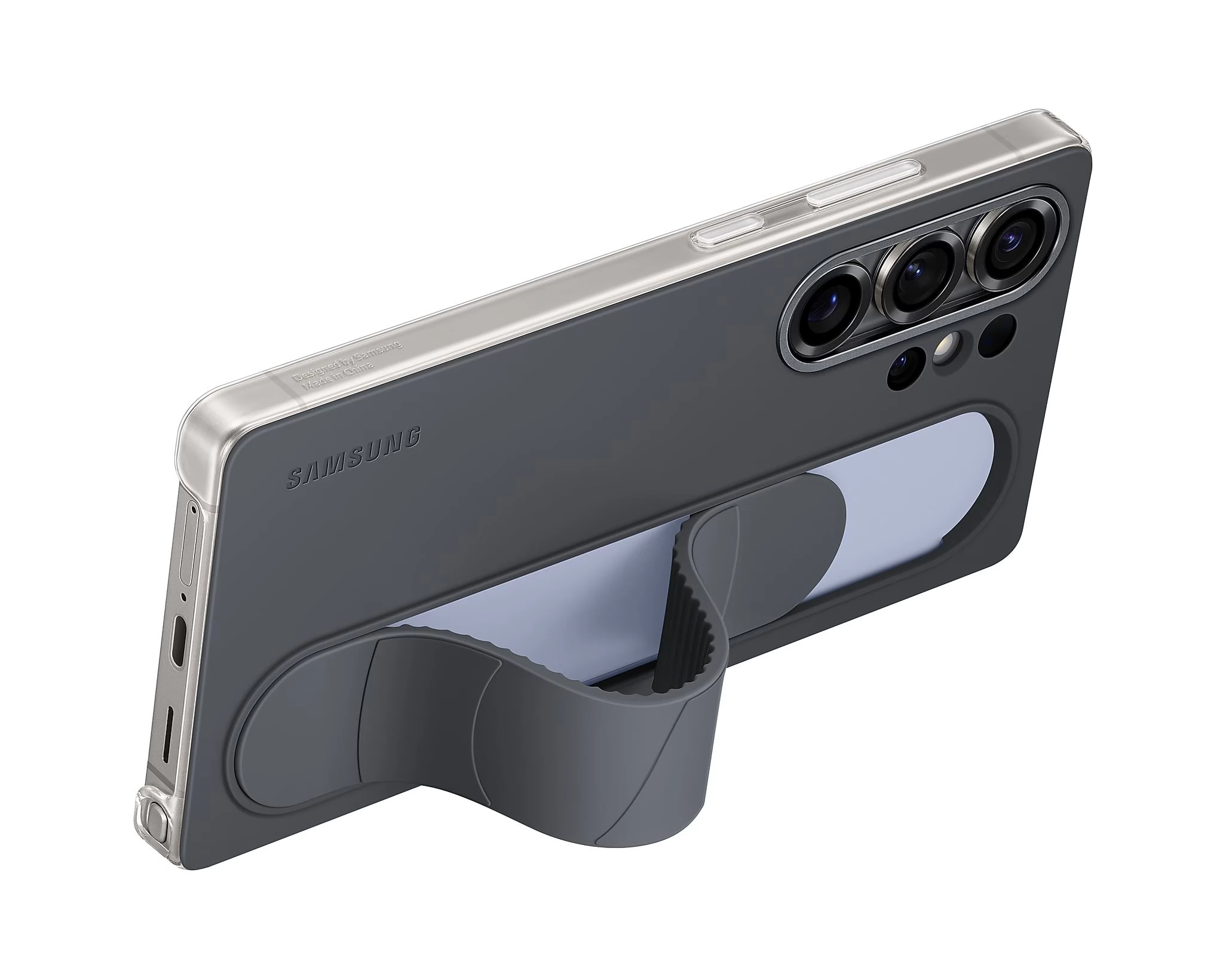 SAMSUNG Galaxy S25 Ultra Stand Grip case black - iPoncomp.com