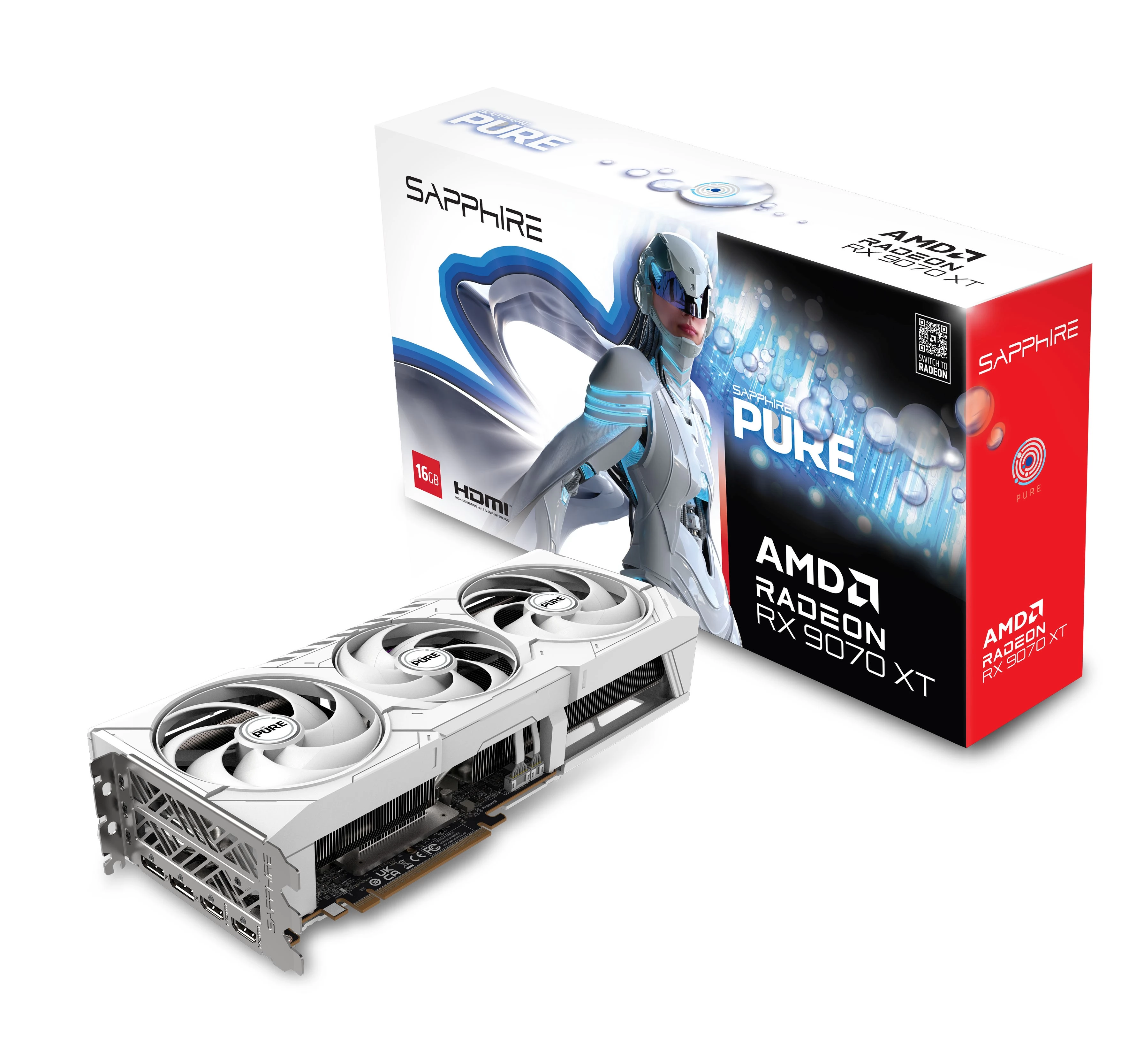 SAPPHIRE 11348-02-20G Radeon RX 9070 XT 16GB GDDR6 PURE