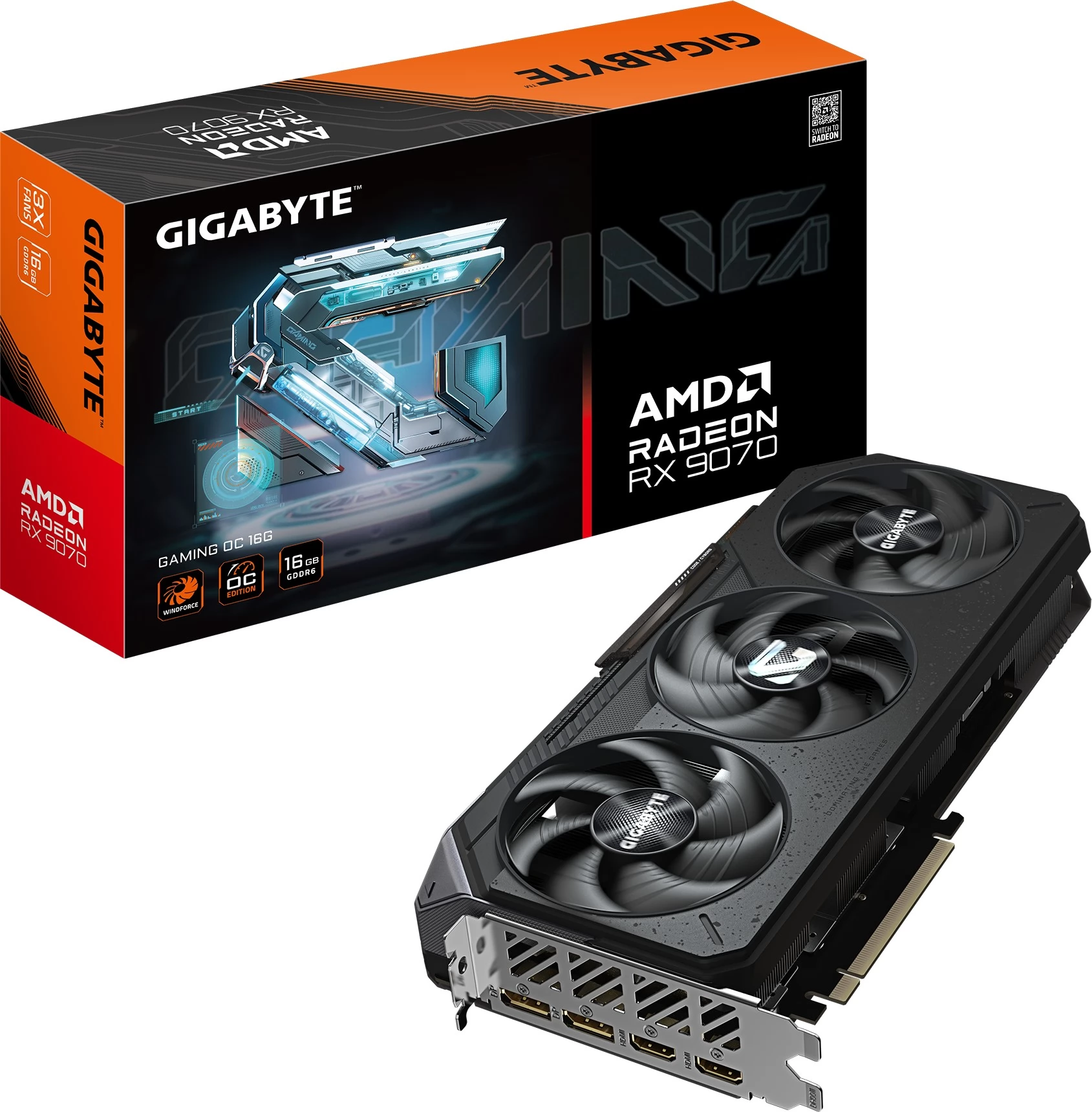 GIGABYTE GV-R9070GAMING OC-16GD Radeon RX 9070 16GB GDDR6 GAMING OC PCIE