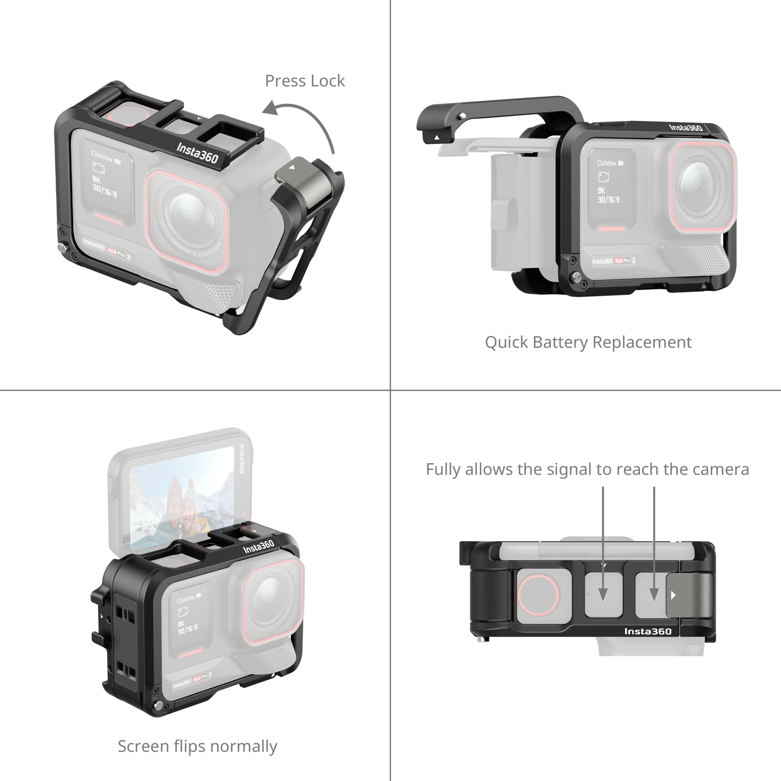 SMALLRIG Cage Insta360 ACE PRO / ACE PRO 2 (Utility Frame 5000) - iPon.hu