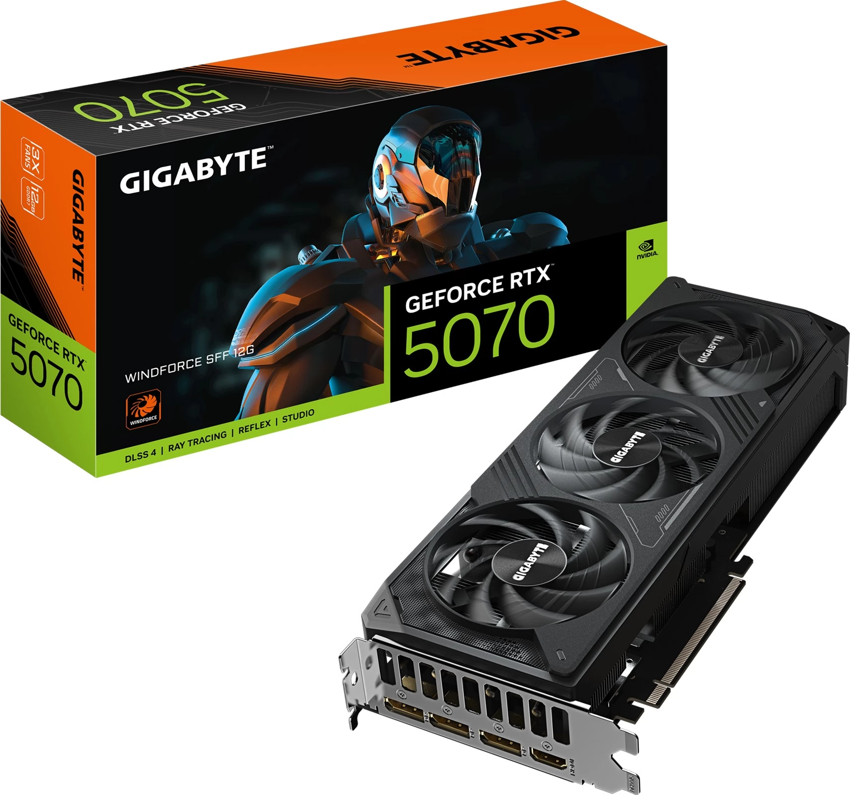 GIGABYTE GV-N5070WF3-12GD WINDFORCE SFF GeForce RTX 5070 12GB GDDR7 DLSS4