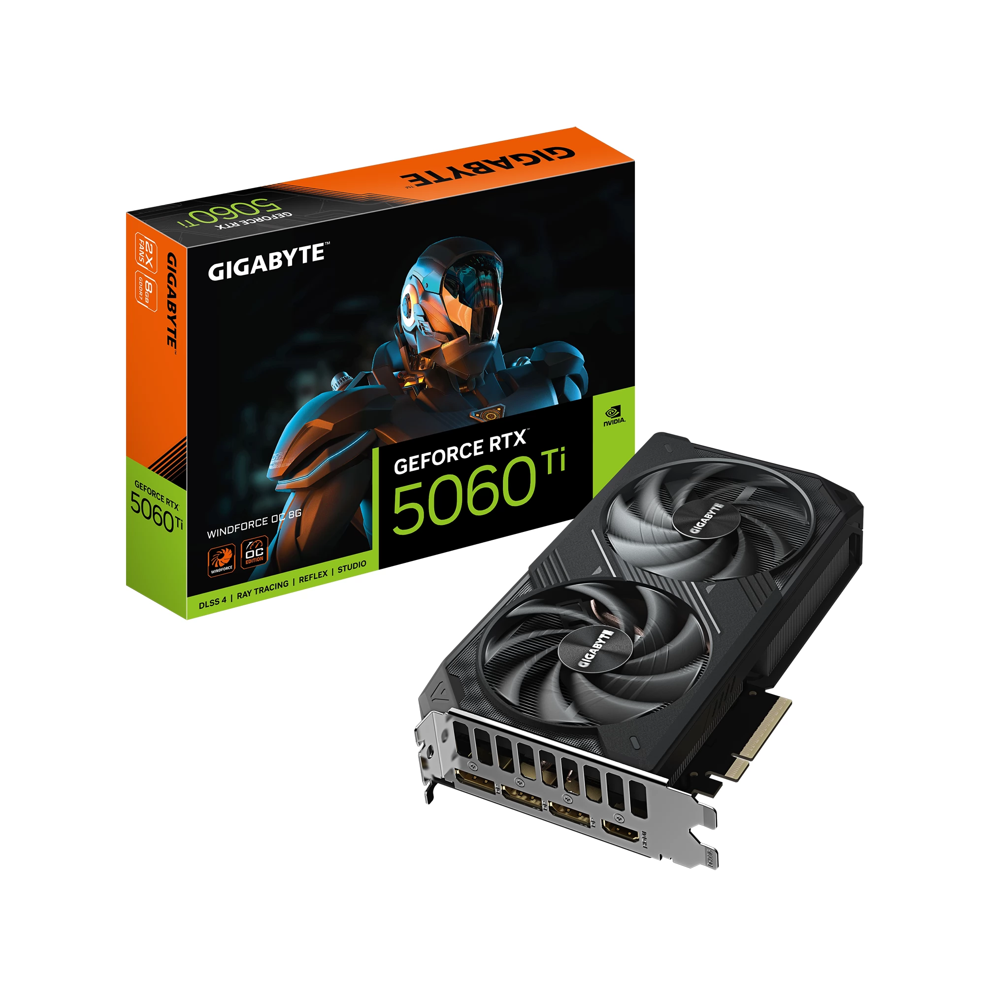 GIGABYTE GV-N506TWF2OC-8GD WINDFORCE OC GeForce RTX 5060 Ti 8GB GDDR7 DLSS4