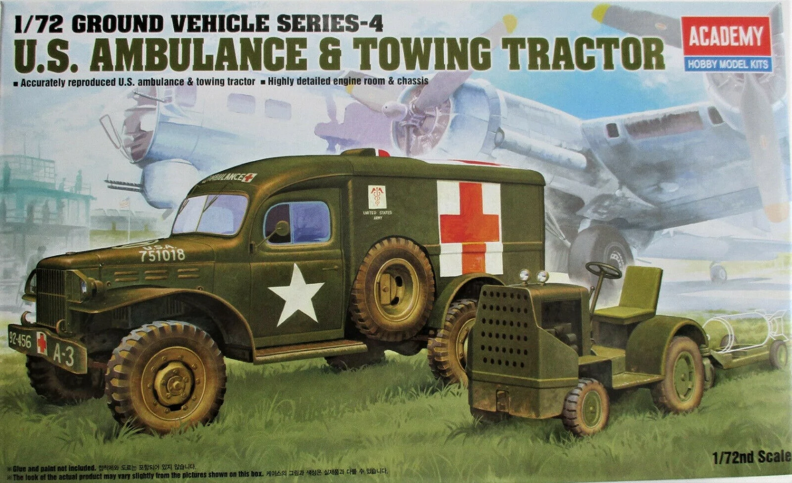 ACADEMY HOBBY MODELL KITS 1/72 American military saving truck and tow ...