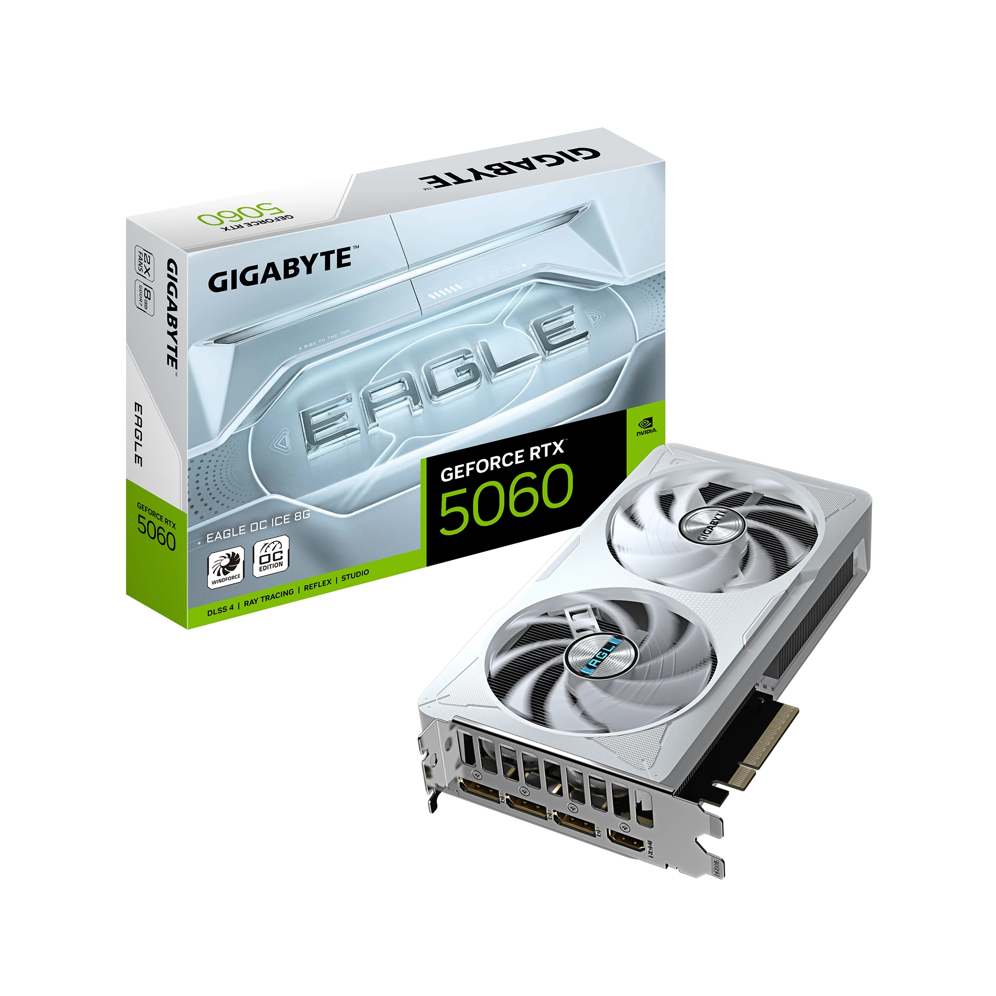 GIGABYTE GV-N5060EAGLEOC ICE-8GD EAGLE OC ICE GeForce RTX 5060 8GB ...